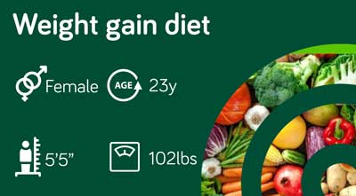 Weight gain diet: sample 119