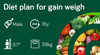 Online weight gain diet plan: sample 123